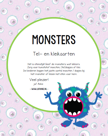 voorleesdagen, monsters, monster, download, gratis, kleuters, juf-Anke